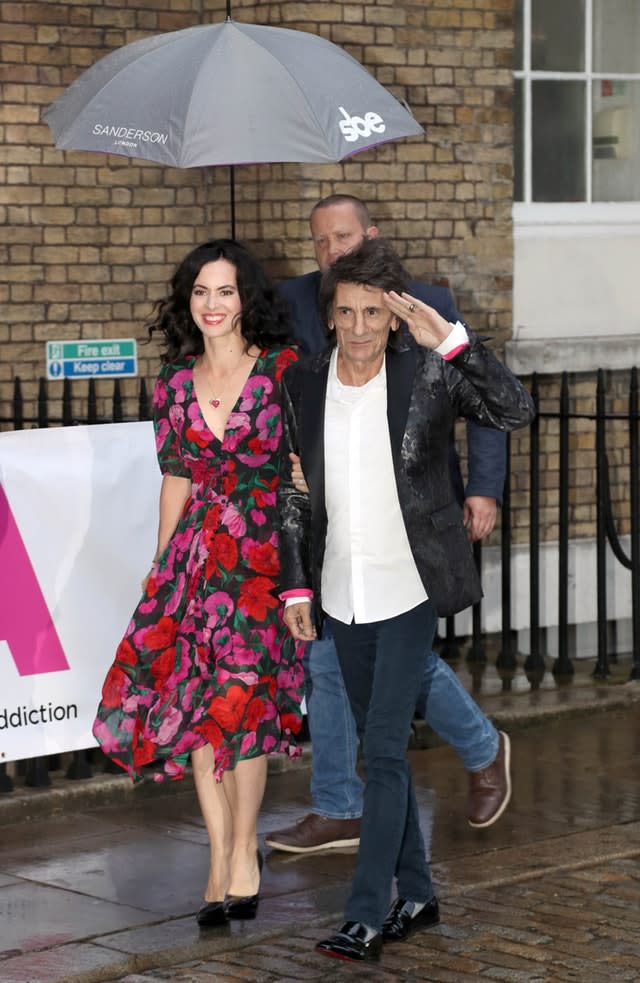 Ronnie Wood and his wife Sally 