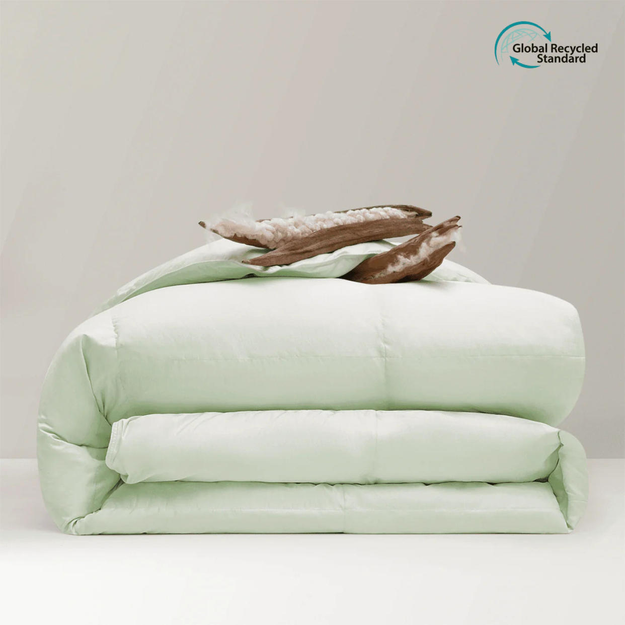 <p><a href="https://rewardown.com/products/kapok-recycled-white-down-duvet" rel="nofollow noopener" target="_blank" data-ylk="slk:Shop Now;elm:context_link;itc:0;sec:content-canvas" class="link rapid-noclick-resp">Shop Now</a></p><p>Sustainable Comforter</p><p>$199.50</p><p>rewardown.com</p>