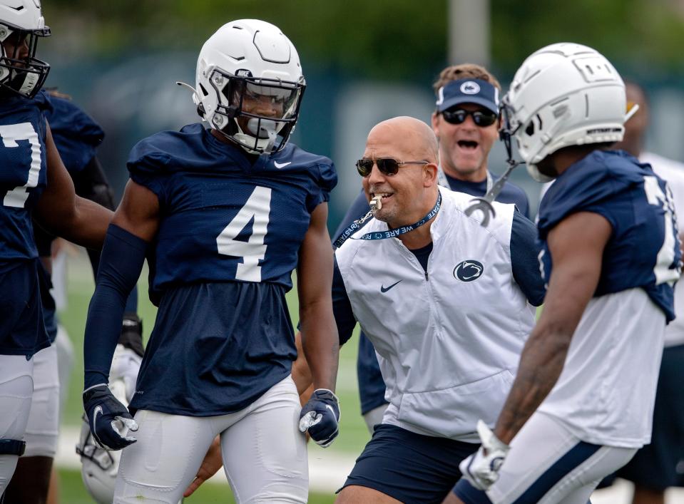 Penn State coach James Franklin may just have one of the nation's better cornerback combinations if sophomore Kalen King (4) progresses as expected this fall. He expects to lock down the outside with Joey Porter, Jr. King could see significant field time with twin brother Kobe King, a linebacker.