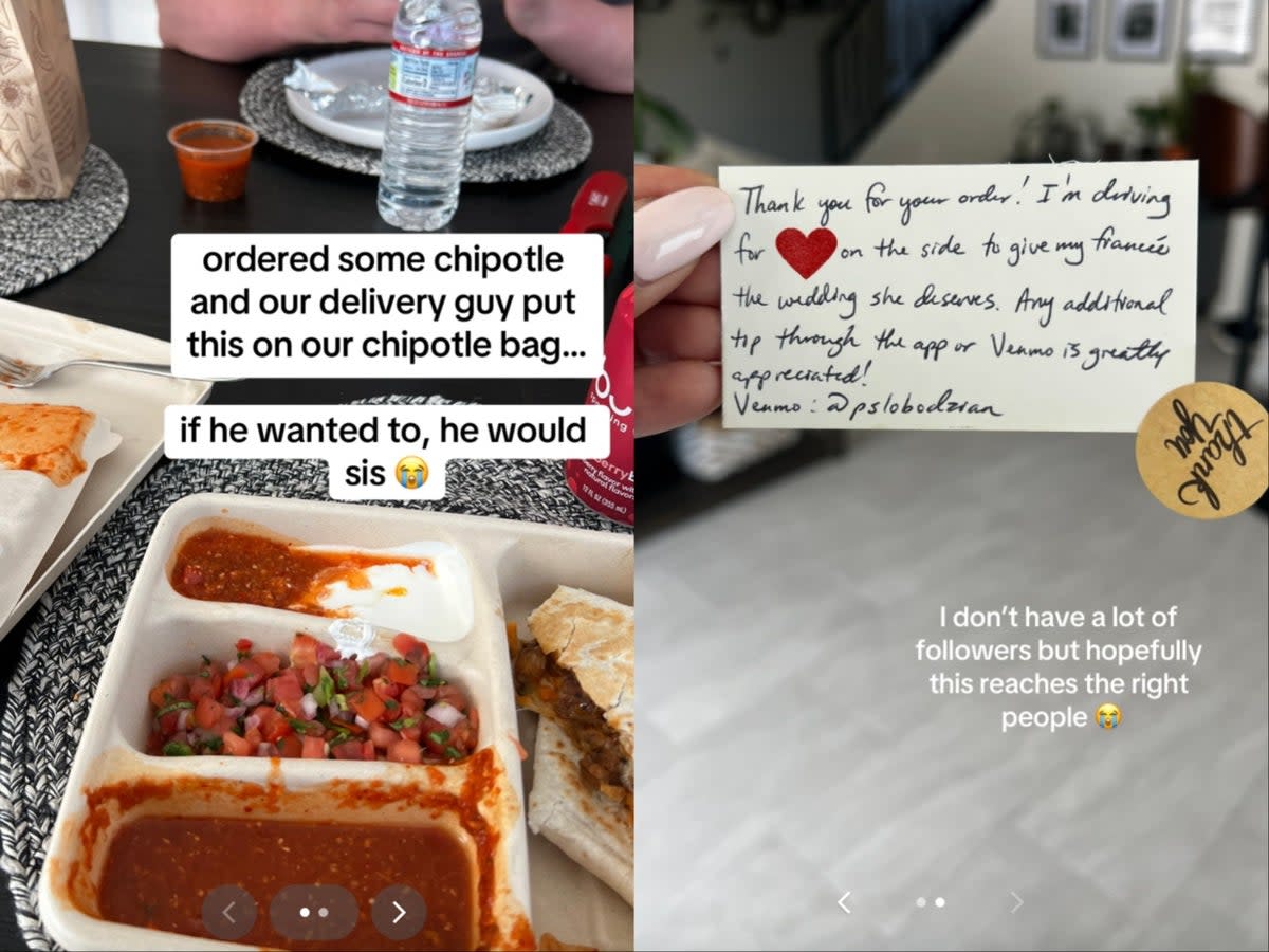 Customer raises money for UberEats driver after he asks for help paying for his wedding  (TikTok)