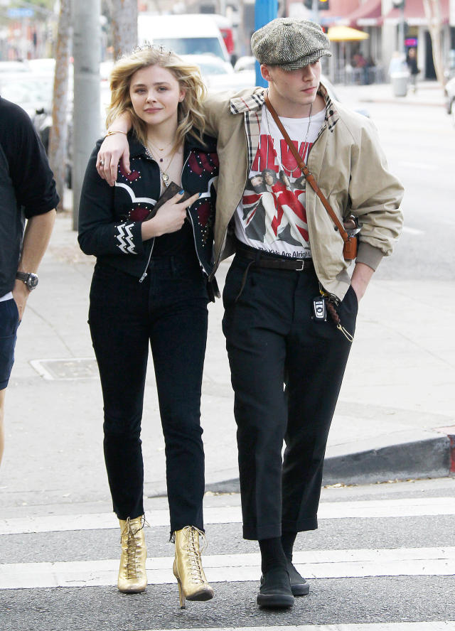 Chloe Grace Moretz and Brooklyn Beckham enjoys a romantic walk after lunch  in London