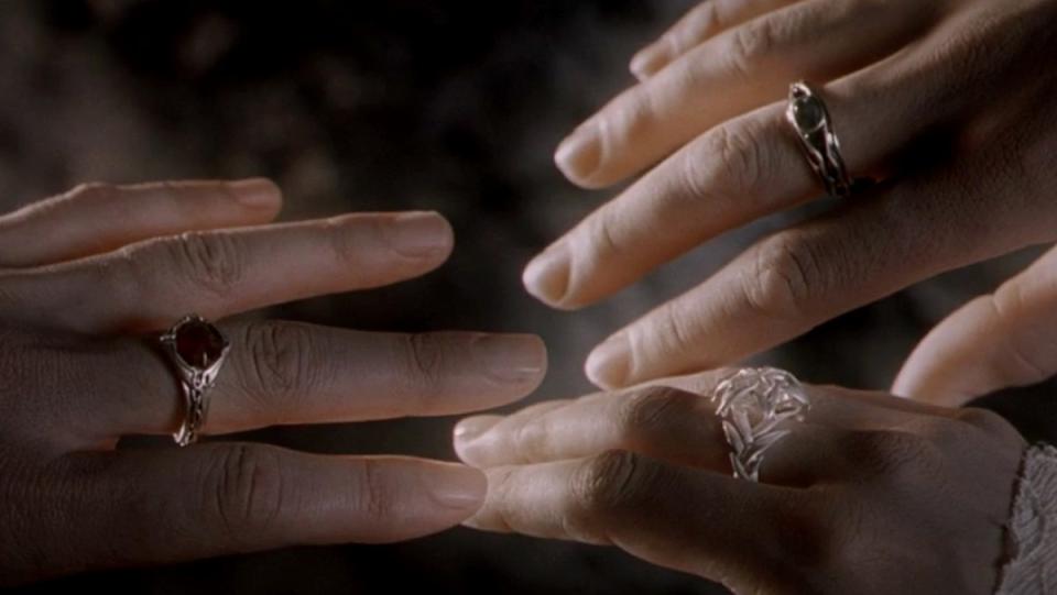 The Elves with their Rings of Power from The Lord of the Rings: The Fellowship of the Ring.