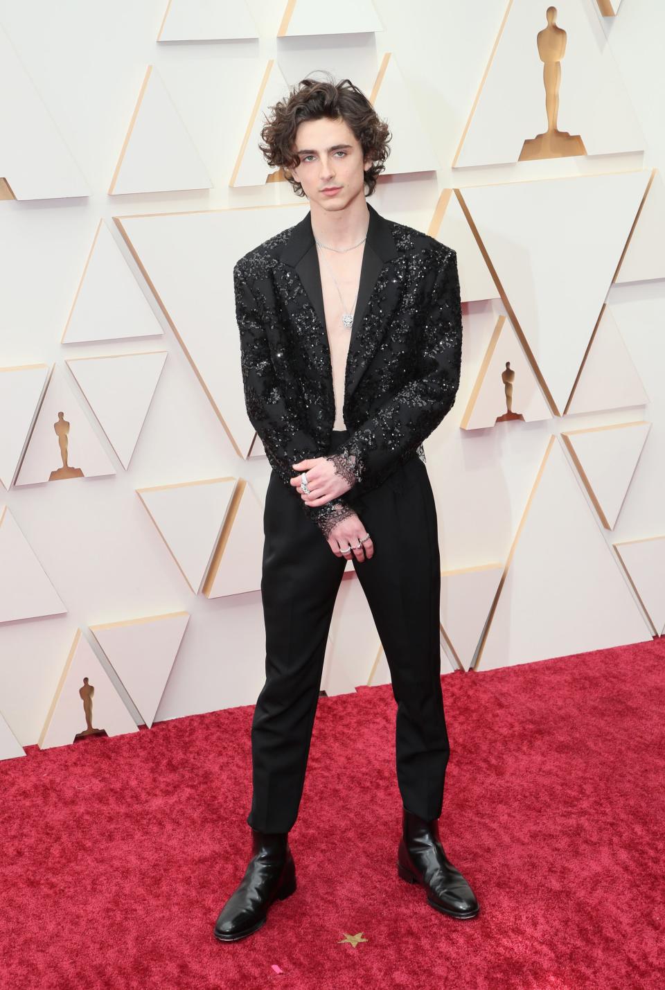 Timothée Chalamet at the 2022 Oscars.