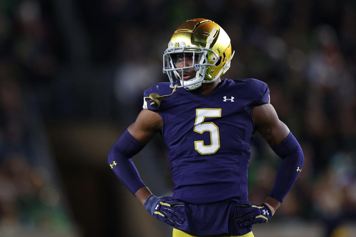 Notre Dame cornerback Cam Hart fits the physical style the Indianapolis Colts like to play at that position.