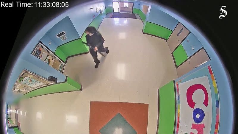 Robb Elementary school surveillance video during deadly attack in Uvalde