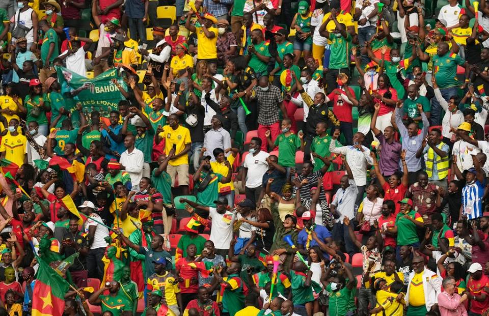 At least six fans are reported to have died in a stampede before the Cameroon-Comoros game at the Africa Cup of Nations (Themba Hadebe/AP) (AP)