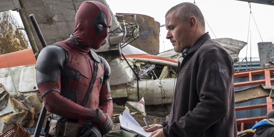 Tim Miller on the set of Deadpool – Credit: 20th Century Fox