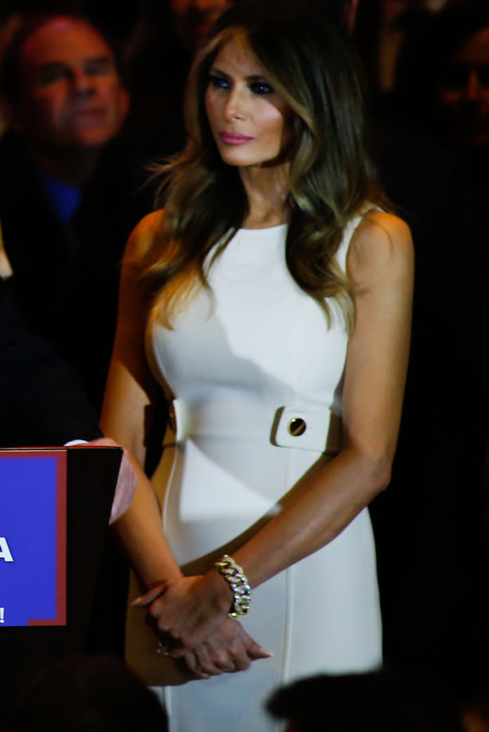 On Monday, Melania Trump posed in photo with White House interns, wearing a familiar Michael Kors dress she originally donned in 2016.