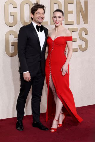 <p>Monica Schipper/GA/The Hollywood Reporter via Getty</p> Jason Ralph and Rachel Brosnahan