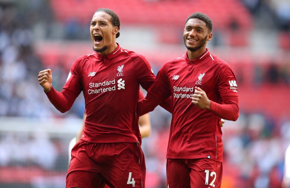 Liverpool’s Virgil van Dijk (left) and Joe Gomez returned to action (Adam Davy/PA) (PA Archive)