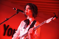 <p>Guitar goddess Annie Clark returns with her first album since 2014. Clark has described the record as being “all about sex and drugs and sadness.” Sounds great to us! </p>