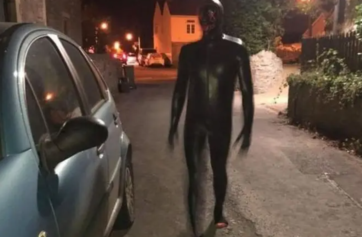 A picture of someone dubbed the ‘Somerset Gimp’, taken in 2019 - but it was not proved that Joshua Hunt was the man in the costume (Handout)