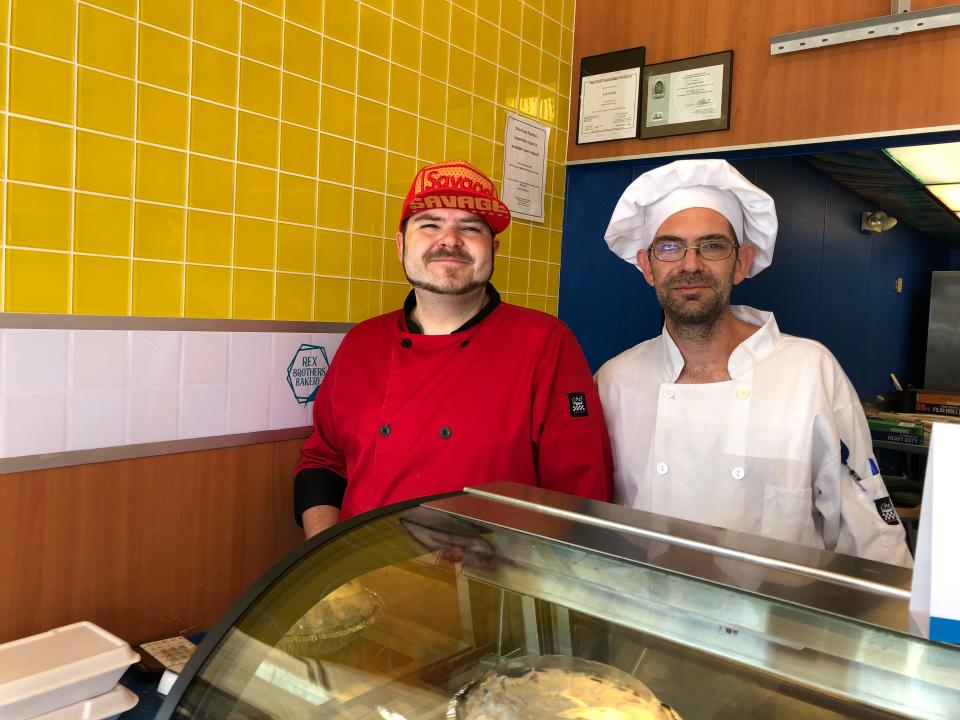 Andrew Rex, left, and his brother, Max Rex, opened Rex Brothers' Bakery, 3558 W. 26th St., using family recipes, in 2021.