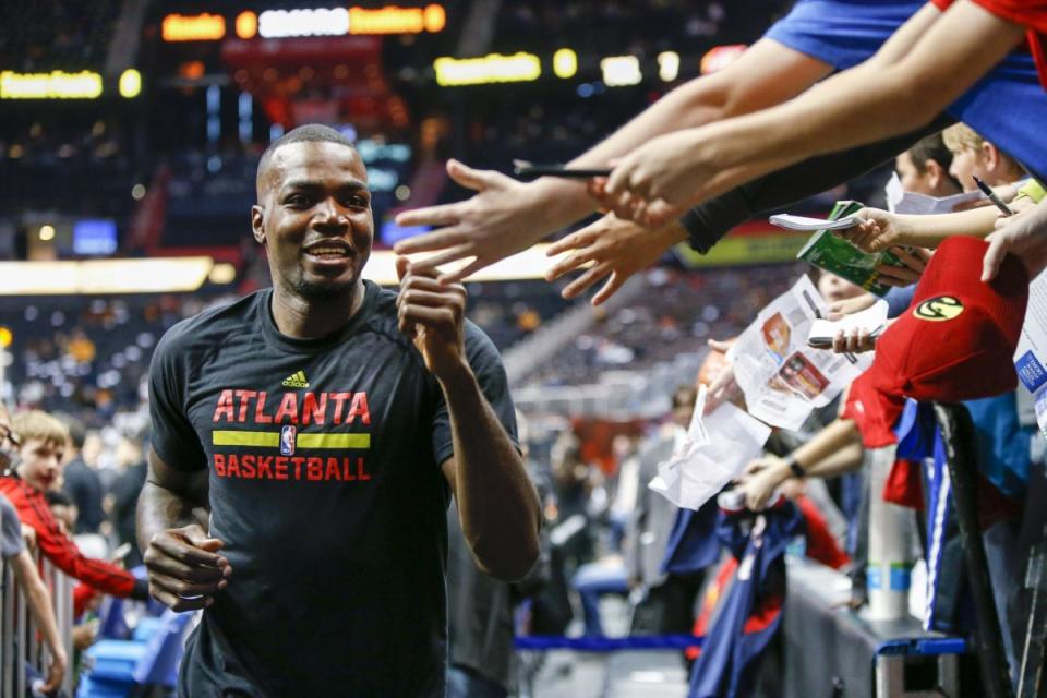 Atlanta Hawks forward Paul Millsap, the face of the franchise and free agent to be, is all smiles. (AP)