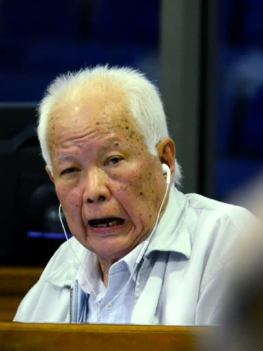 Khmer Rouge former head of state Khieu Samphan, 87 -- seen here in 2017 -- and his co-defendant are the two most senior living members of the group