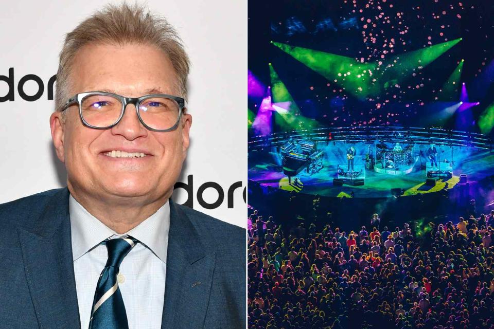 <p>Slaven Vlasic/Getty; Rich Fury/Sphere Entertainment/Getty</p> Drew Carey; Phish at the Sphere