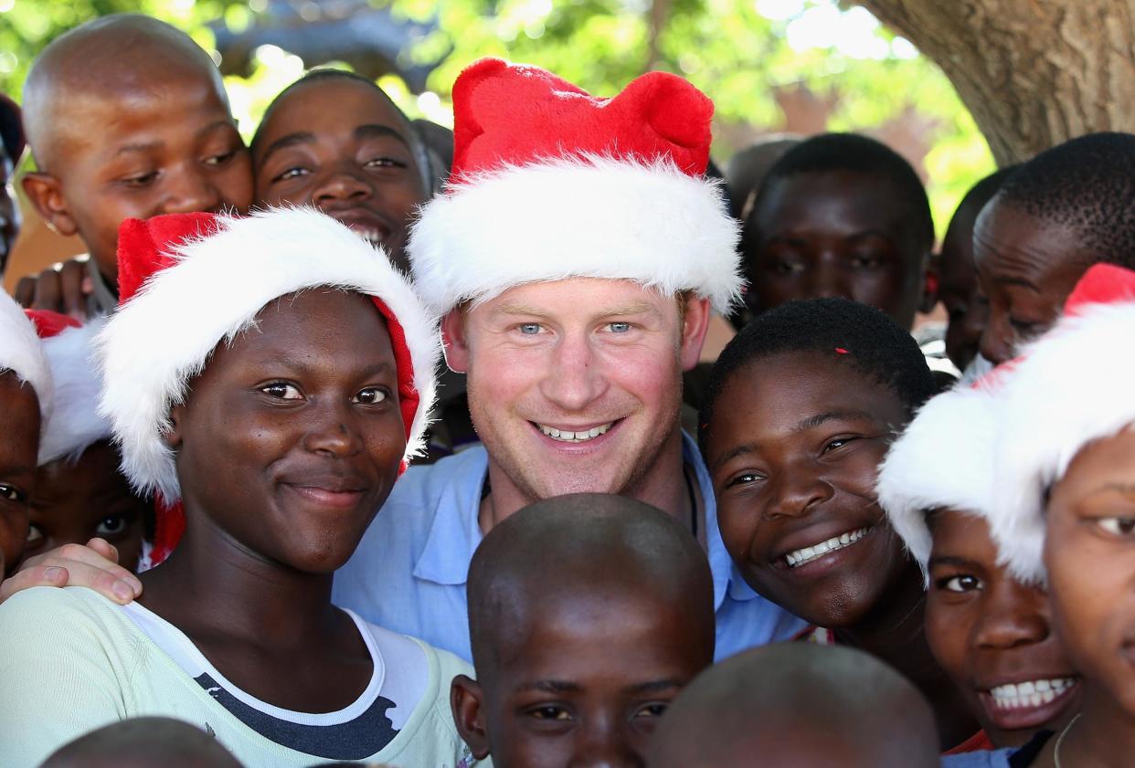 Christmas cheer: Prince Harry in Lesotho with Sentebale (Photo Chris Jackson/Getty Images): Getty Images