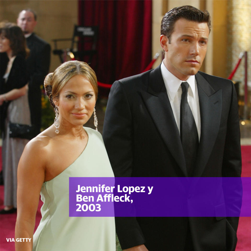 2003: JLo y Ben antes de su desastrozo final como pareja