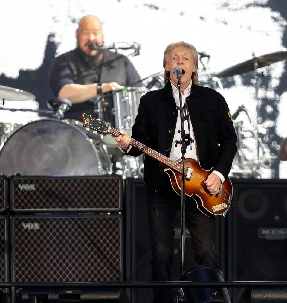 Paul McCartney performs June 8, 2019 at Lambeau Field in Green Bay, Wis.