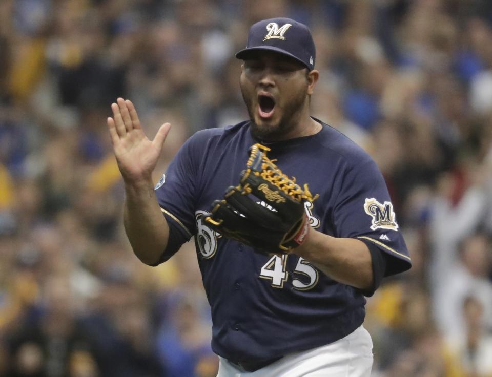 Veteran right-hander Jhoulys Chacin will be a key player for the Brewers during the NLCS. (AP)