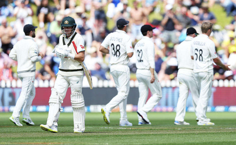 Marnus Labuschagne, pictured here after his dismissal against New Zealand in the first Test.