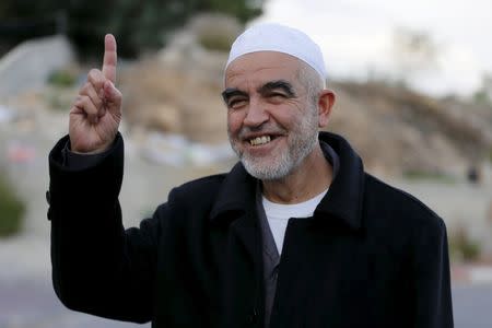 Sheikh Raed Salah, leader of the The Islamic Movement northern branch in Israel poses for a photo after Israel outlawed the Movement today in Nazareth, November 17, 2015. REUTERS/Ammar Awad