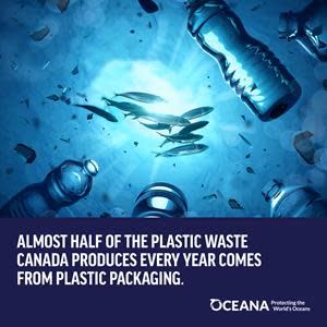 Canadians use 4.6 million metric tonnes of plastic every year.