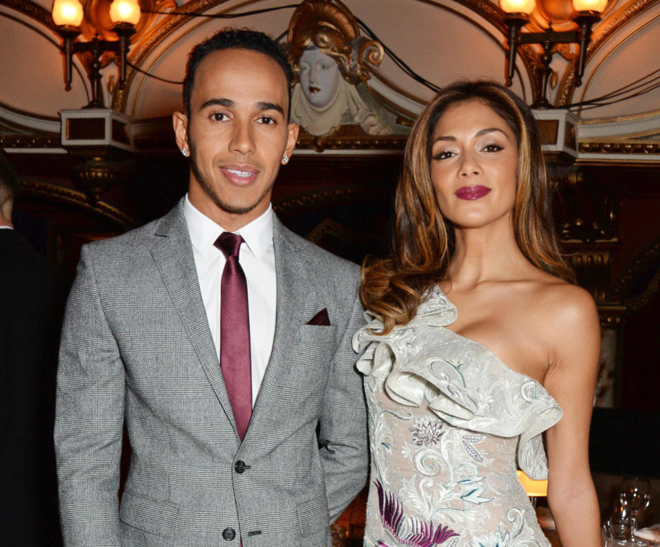 Nicole Scherzinger and Lewis Hamilton