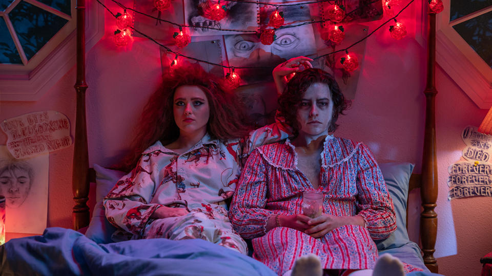 Kathryn Newton and Cole Sprouse in Lisa Frankenstein