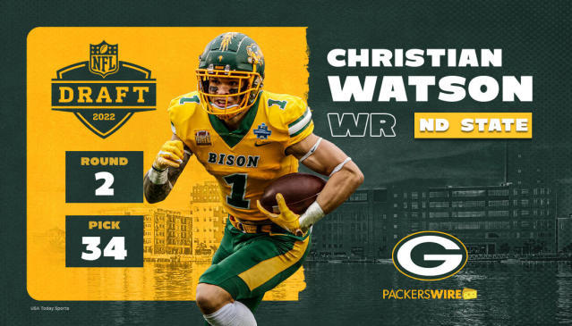 Packers trade up, select North Dakota WR Christian Watson at No. 34 overall  in 2022 NFL draft