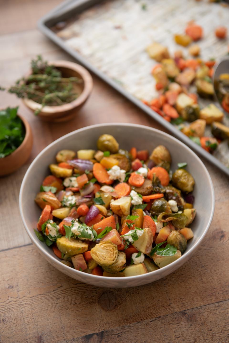 Maple Roasted Vegetables are a blend of sweet and savory.