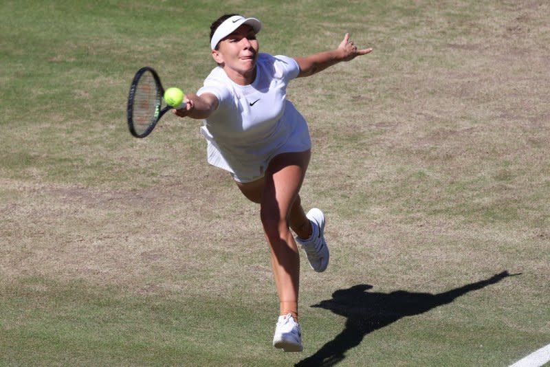 Romanian Simona Halep, who was serving a four-year suspension, has been allowed to resume her tennis career. File Photo by Hugo Philpott/UPI
