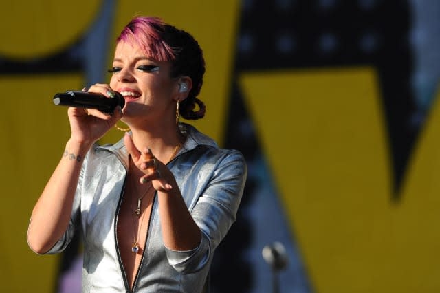 Lily Allen in caravan gas explosion at Glastonbury