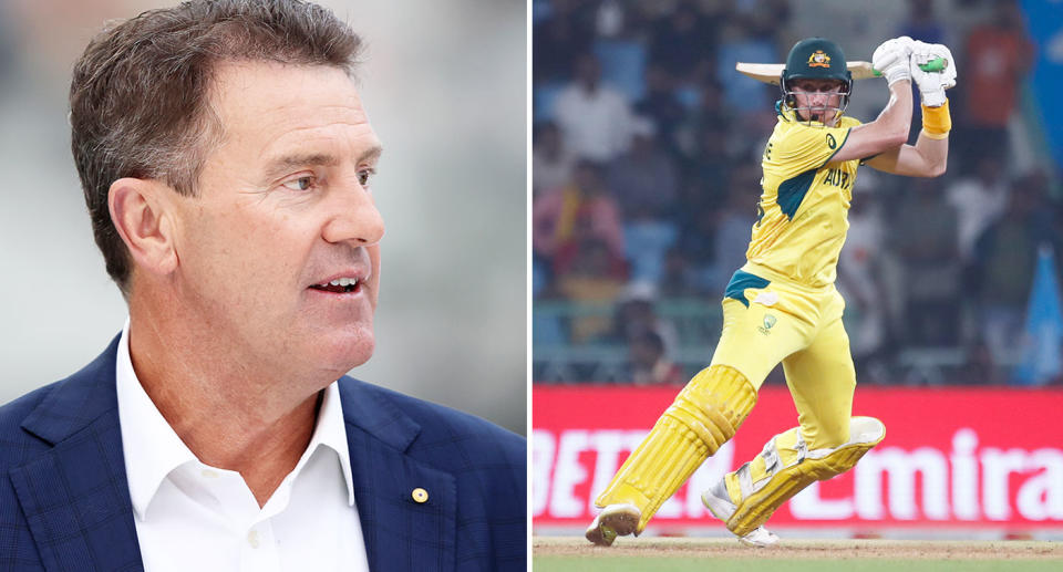 Mark Taylor has warned Australia about dropping Marnus Labuschagne from their starting XI at the Cricket World Cup. Pic: Getty