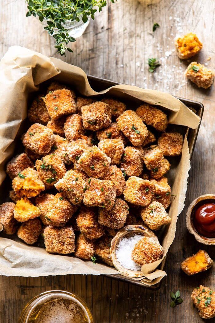 Baked Sweet Potato Parmesan Tater Tots