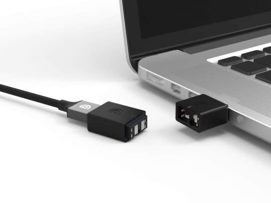 <small>A magnetic USB cable. (Image via Amazon)</small>