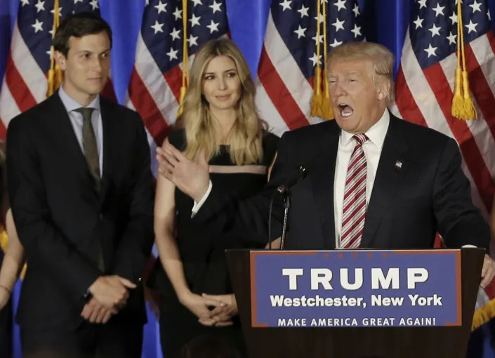 Jared Kushner, Ivanka Trump, and Donald Trump