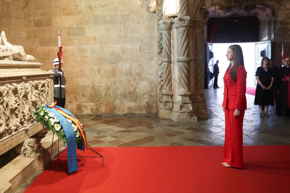 La princesa Leonor visita el monasterio de los Jerónimos en Lisboa, julio 2024