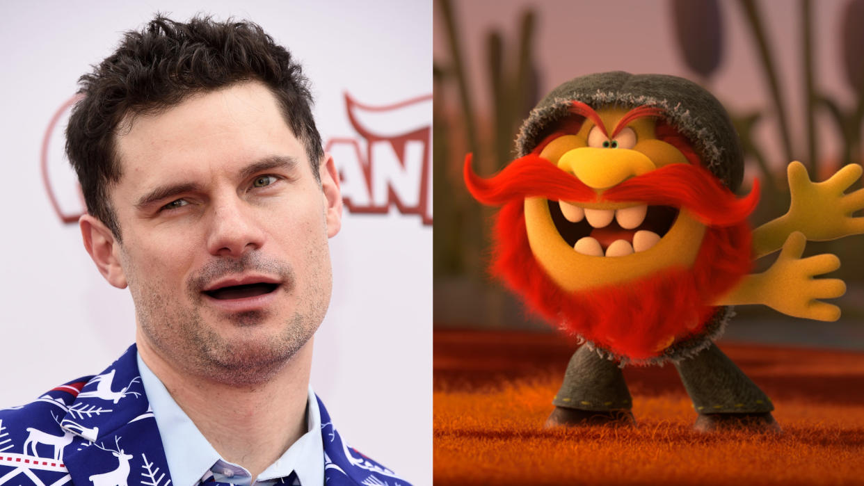 Flula Borg voices yodelling troll Dickory in 'Trolls World Tour'. (Credit: Amanda Edwards/WireImage/Universal)