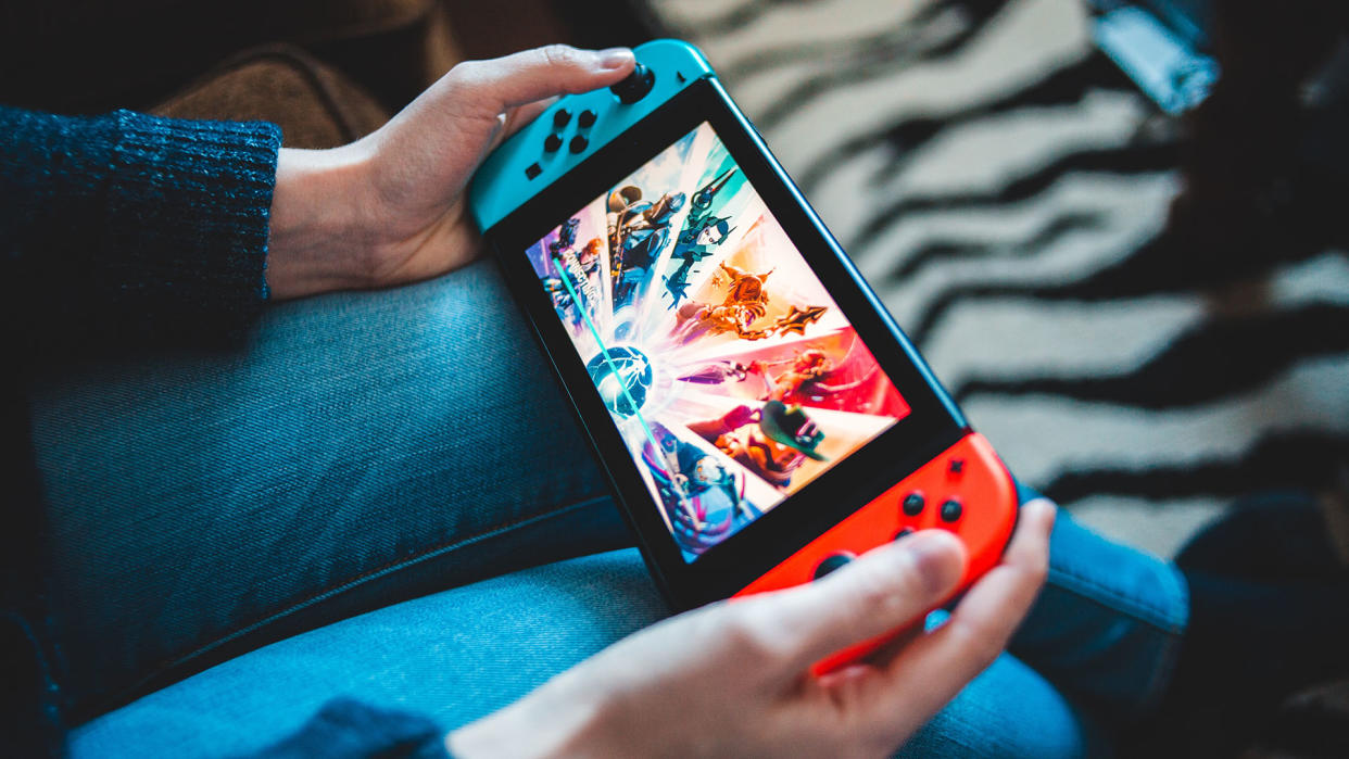  Nintendo Switch being used. 