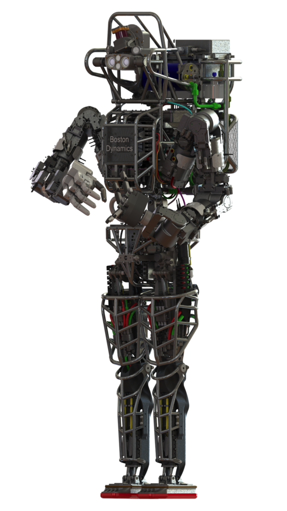 DARPA's humanoid Atlas robot is designed to assist with a range of emergency services, including search and rescue operations.