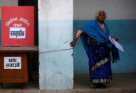 A woman walks towards the ballot box to cast her vote during the parliamentary and provincial elections in Thimi, Nepal December 7, 2017. REUTERS/Navesh Chitrakar