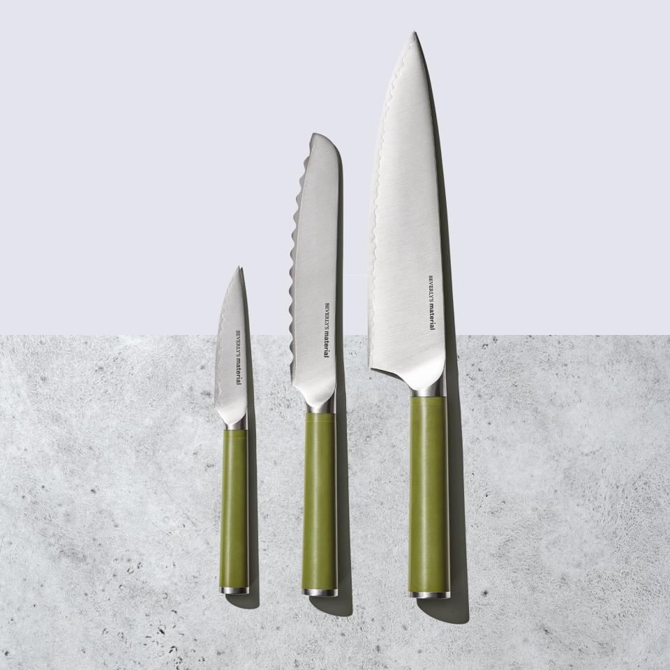 Material Kitchen x Beverly Nguyen The Trio of Knives in Sage