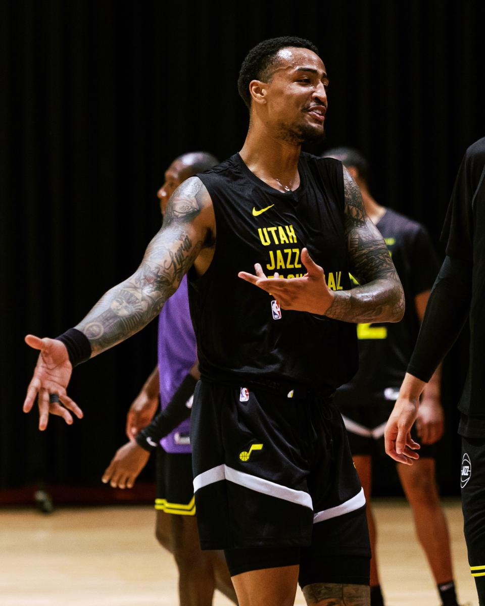 Utah Jazz forward John Collins in action during Jazz training camp in Hawaii. | Utah Jazz