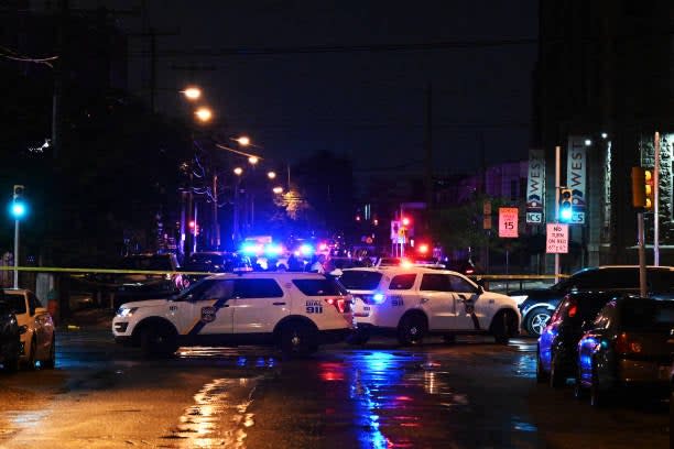 Police work the scene of a shooting on 3 July 2023 in Philadelphia, Pennsylvania (Getty Images)