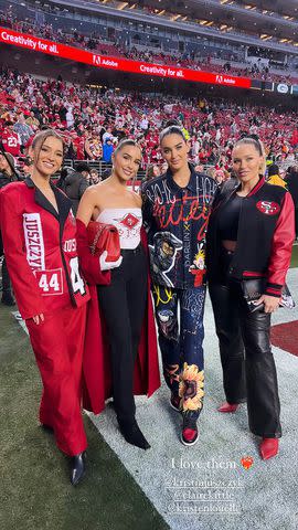 <p>Olivia Culpo/Instagram</p> Olivia Culpo poses with other San Fransisco 49ers wives on Saturday