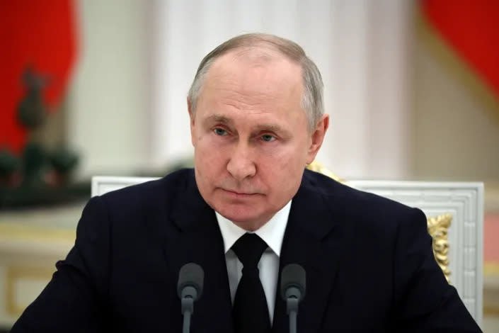Wladimir Putin bezeichnete Jewgeni Prigoschins Vorgehen als „inneren Verrat“. (Reuters)