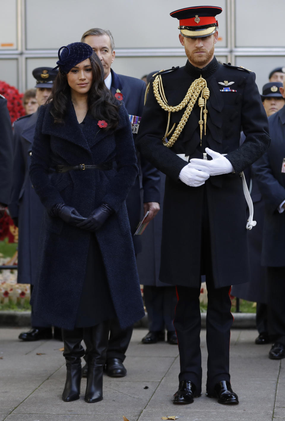 Meghan and Harry stand together during the service.&nbsp; (Photo: WPA Pool via Getty Images)