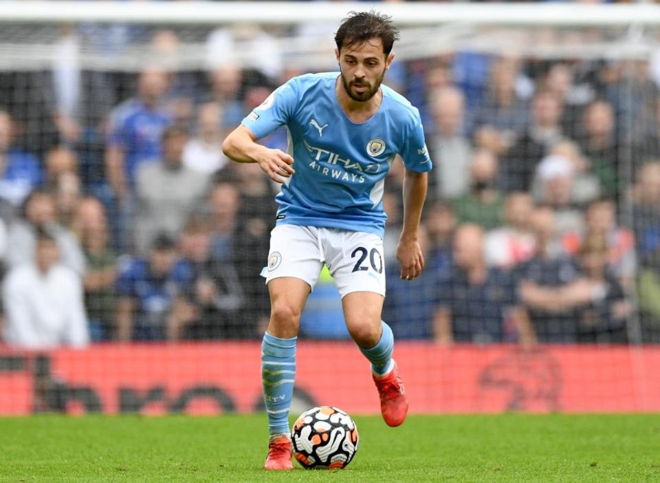 Bernardo Silva in action against Chelsea (EPA)