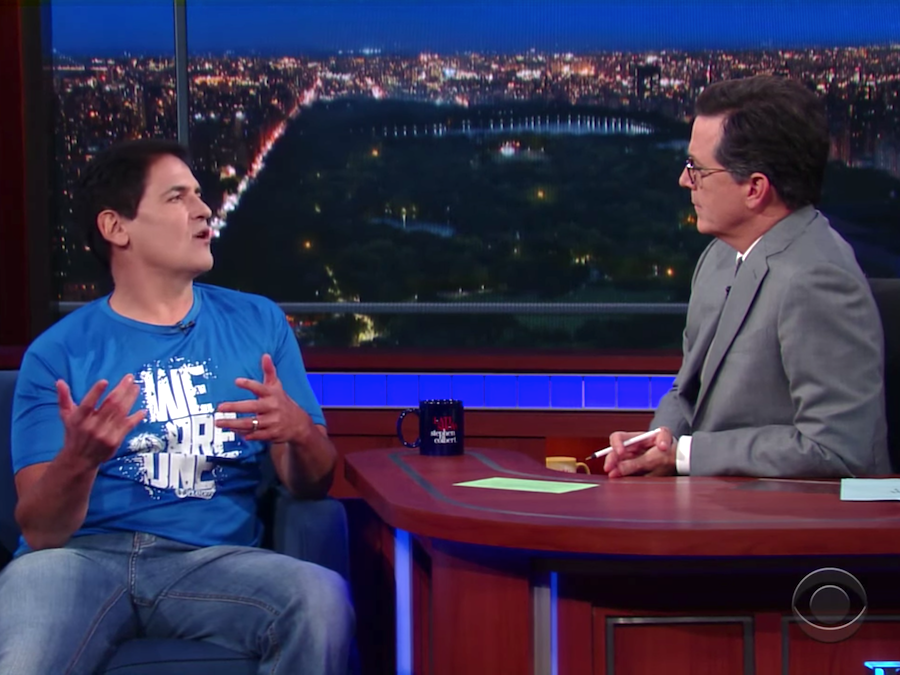 mark cuban donald trump late show with stephen colbert cbs